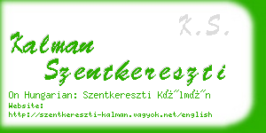 kalman szentkereszti business card